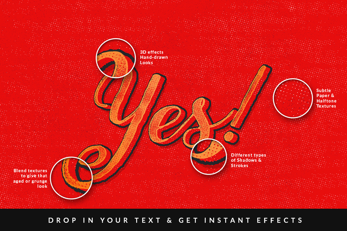 Lettering Styles Kit, a Layer Style Add-On by Creative Media Co (Photo 3 of 5)