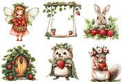 Strawberry Fairy Garden Clipart, an Illustration by Designworld (Thumbnail 5 of 6)