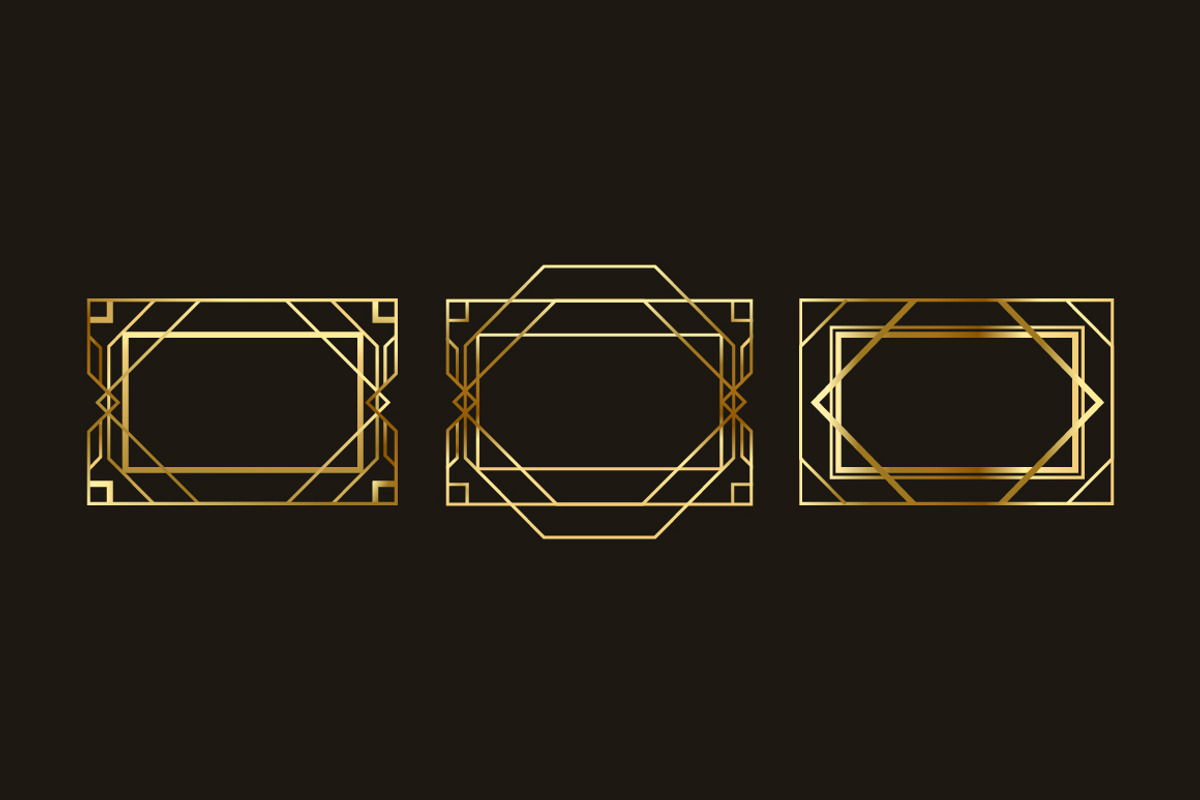 Vintage Art Deco Frame Set, a Marketing Template by Template Dealer