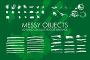 60 Messy Illustrator Brushes, a Brush Add-On by ateliervonau (Thumbnail 1 of 5)