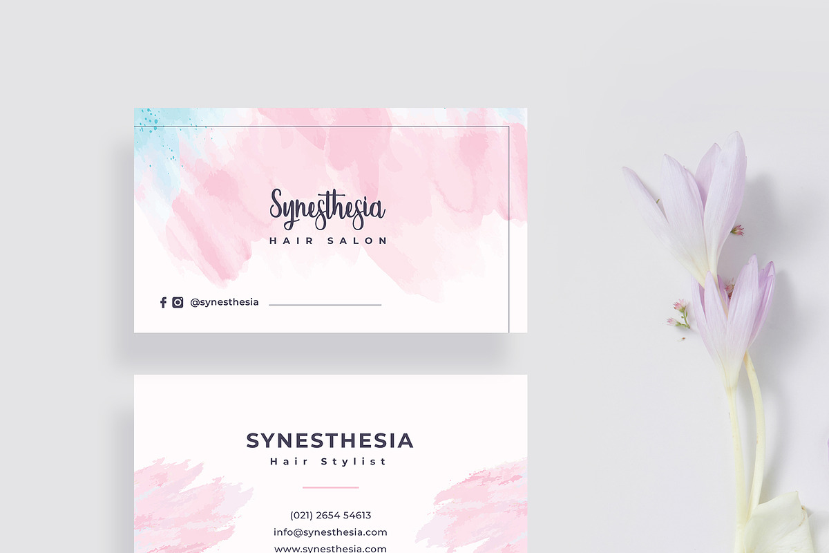 Hair Stylist Business Card, a Business Card Template by TelaTemplates (Photo 3 of 7)
