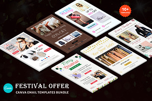 Festival Offer Canva Email Templates