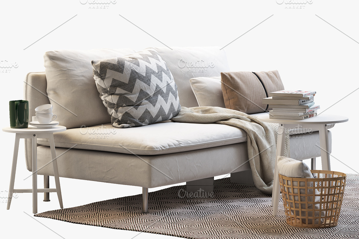 Two-seat sofa 3d model, a Furniture 3D Model by 3dmitruk (Photo 5 of 11)