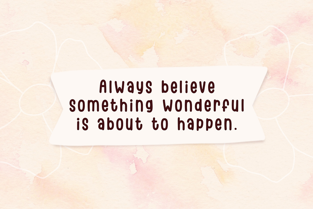 Morning Glory cute handwritten font, a Handwritten Font by jyllyco (Photo 2 of 7)
