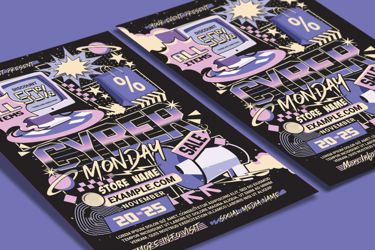 Cyber Monday Sale Flyer, a Flyer Template by Muhamad Iqbal hidayat (Photo 3 of 4)