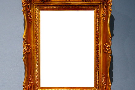Antique golden frame stock photo containing frame and picture, an Architecture Photo by Grafvision photography