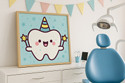 Tooth Birthday Clipart Set, a Healthcare Illustration by Palau (Thumbnail 2 of 10)