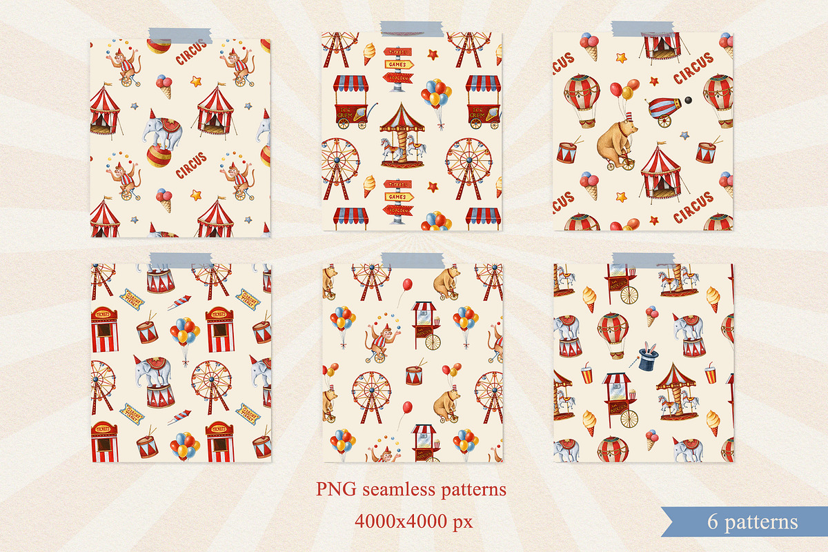 Circus. Watercolor set, a Decorative Illustration by Nastilustra (Photo 3 of 4)