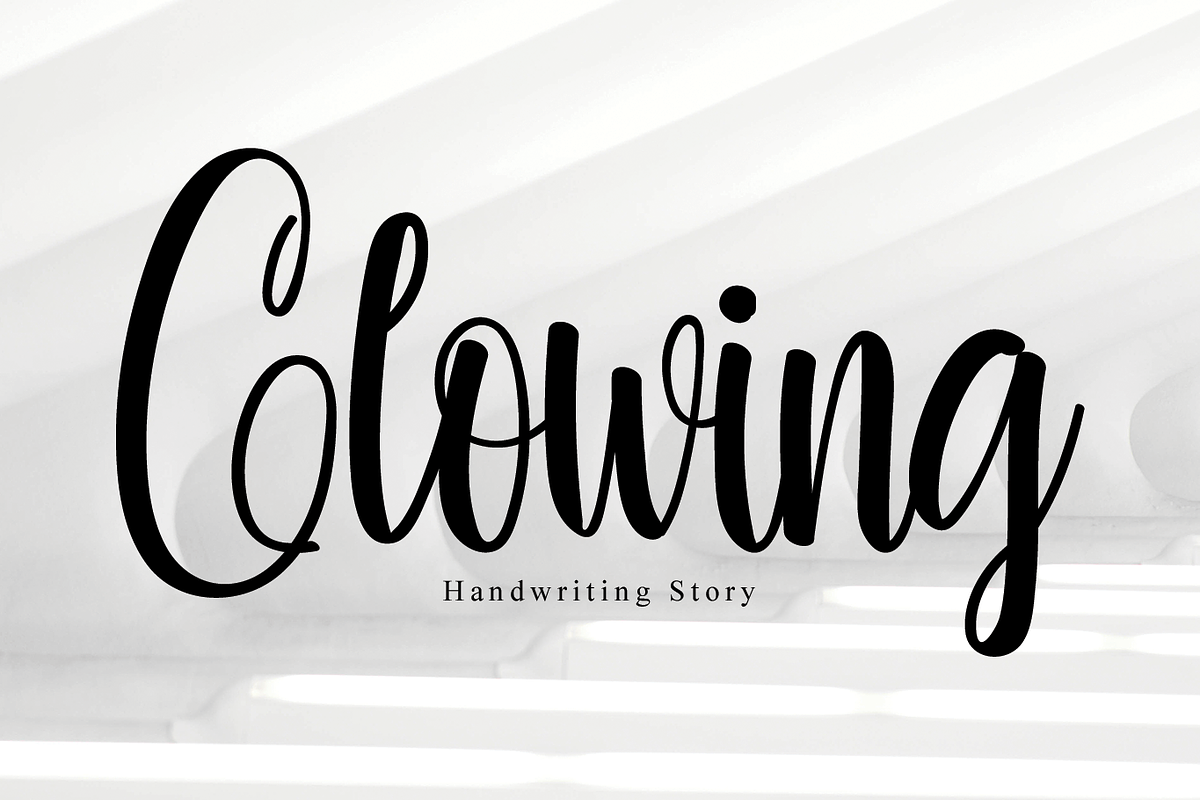 Glowing, a Handwritten Font by Majelis Font (Photo 1 of 7)