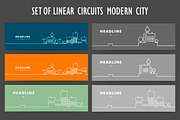 Vector set design silhouette city, an Object Graphic by Haisonok (Thumbnail 2 of 4)