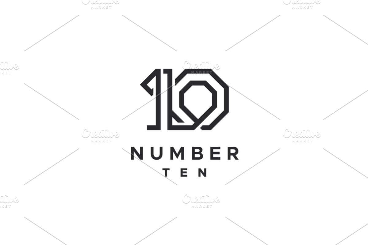 Ten 10 Logo, a Branding & Logo Template by yopie