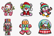 Cute Christmas Clipart, an Illustration by CreationArt (Thumbnail 3 of 5)