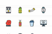 Fitness & Gym Equipment Filled Line, an Icon by IconBunny (Thumbnail 2 of 2)
