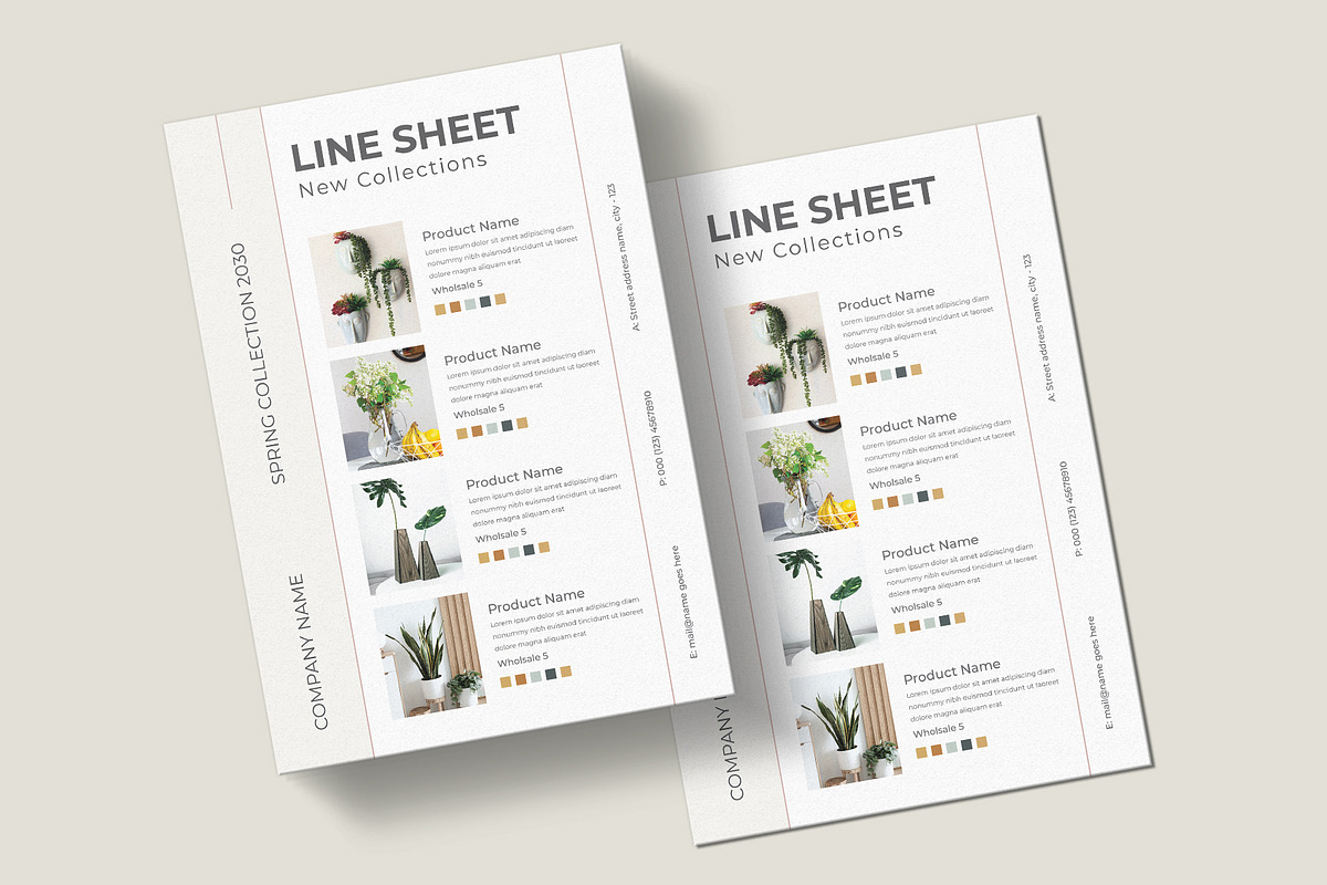 Line Sheet For Wholesale Template, a Stationery Template by Pixelpick (Photo 3 of 3)