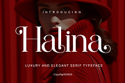 Halina Elegant Ligature Serif, a Serif Font by Alfinart (Thumbnail 1 of 10)