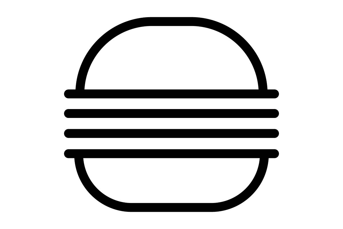 simple burger logo, a Branding & Logo Template by Rhealea_Design