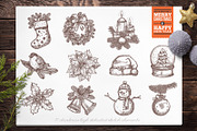 Hand Drawn Christmas Elements, a Decorative Illustration by alexrockheart (Thumbnail 2 of 9)