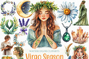Virgo Season Clipart, an Illustration by Craft Nest (Thumbnail 1 of 6)