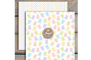 Pastel Gummy Bear Digital Papers, a Pattern Graphic by JennyL Designs (Thumbnail 6 of 6)