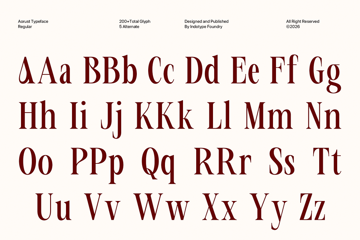 Aorust, a Serif Font by Indotype Foundry (Photo 5 of 10)
