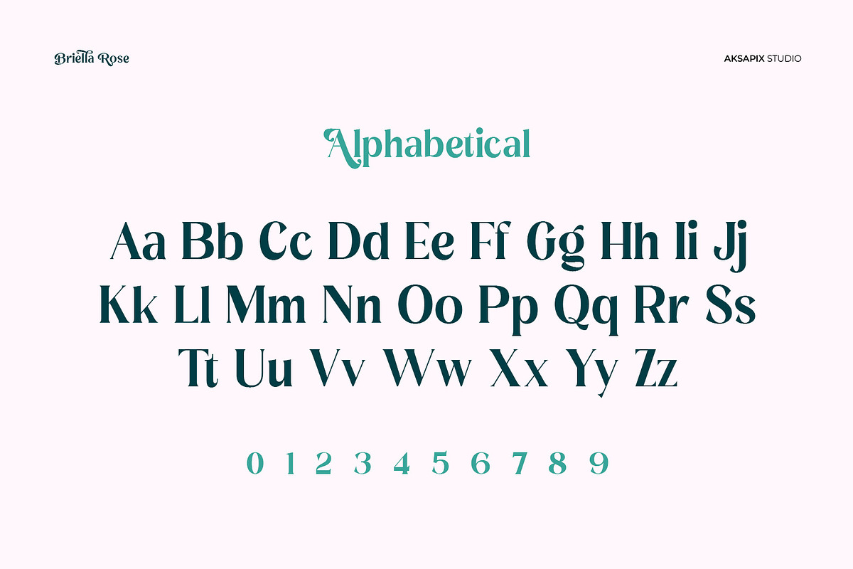 Briella Rose - Elegant Display Serif, a Serif Font by Aksapix Studio (Photo 3 of 12)