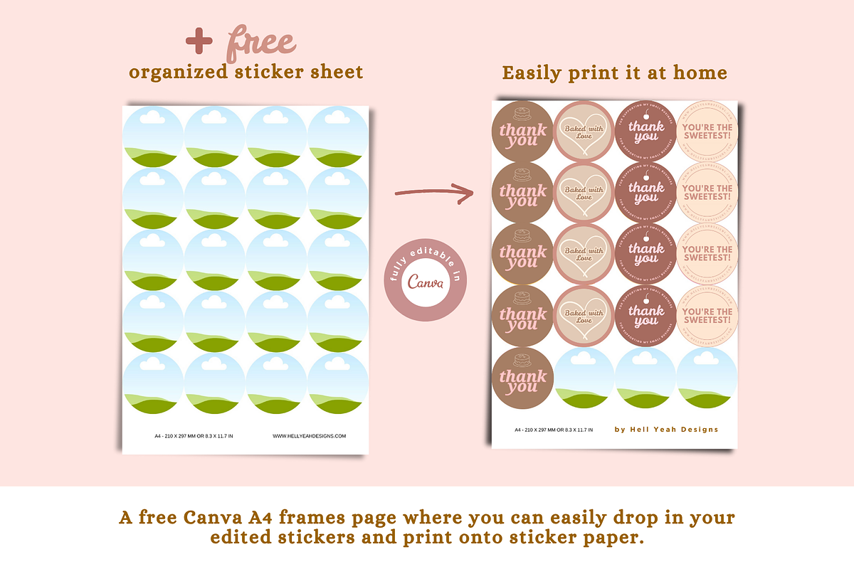 Bakery Round Sticker Templates, a Stationery Template by Hell Yeah Designs (Photo 5 of 7)