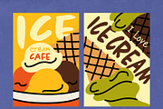 Ice Cream Cliparts & Summer Posters, a Food Illustration by Panna Limon Store (Thumbnail 6 of 9)