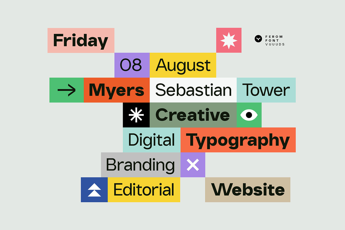Ferom, a Sans Serif Font by vuuuds (Photo 2 of 12)