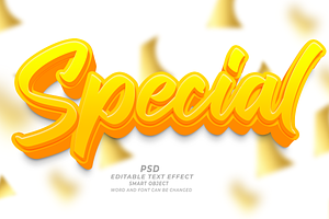 Special PSD 3D Editable Text