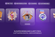 3D Game Badge Icon, an Object Graphic by Illustrava (Thumbnail 4 of 7)