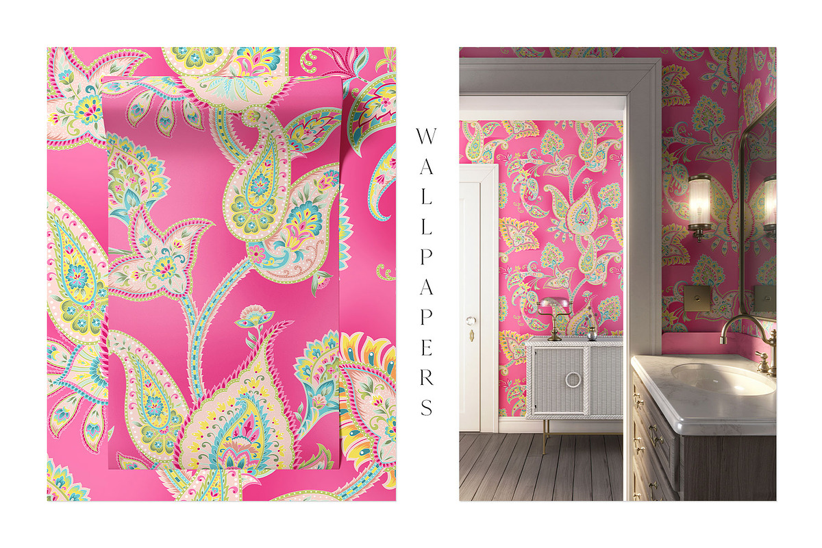 Persian Pink Paisley luxury Patterns, a Graphic by TSTUDIO (Photo 8 of 12)