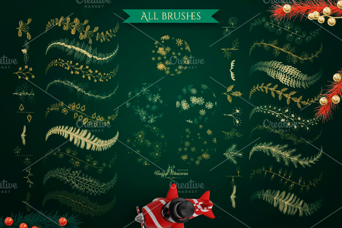 Christmas Garlands PS Brushes preview 8