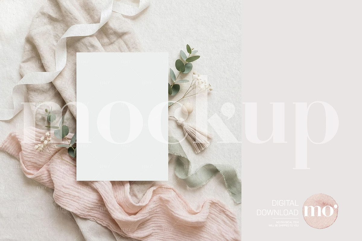 Fine Art 5x7 Invitation Mockup, a Mockup by MoMockups (Photo 3 of 5)