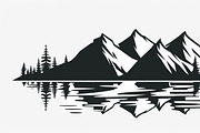 Majestic Mountain and Tree Vector Bu, a Graphic by Designs_River (Thumbnail 2 of 7)