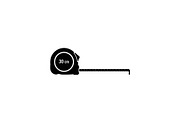 Tape Measure Tool Silhouette Bundle, a Graphic by Designer_Momina (Thumbnail 4 of 10)