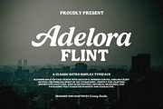 Adelora Flint – Retro Display Font, a Script Font by Creacy Studio (Thumbnail 1 of 9)