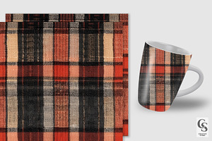 Wool Plaid Fabric Digital Papers