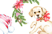 Christmas dogs Clipart, Holiday pug, an Animal Illustration by SimpleWishesArt (Thumbnail 3 of 8)