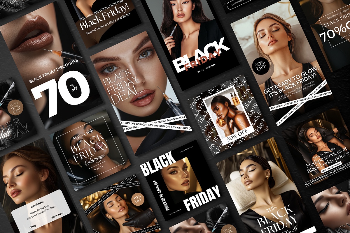 Black Friday Instagram Medspa, a Social Media Template by DesignsbyMariaStudio (Photo 1 of 10)