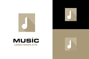 Minimalist Note music logo design, a Branding & Logo Template by funpixel