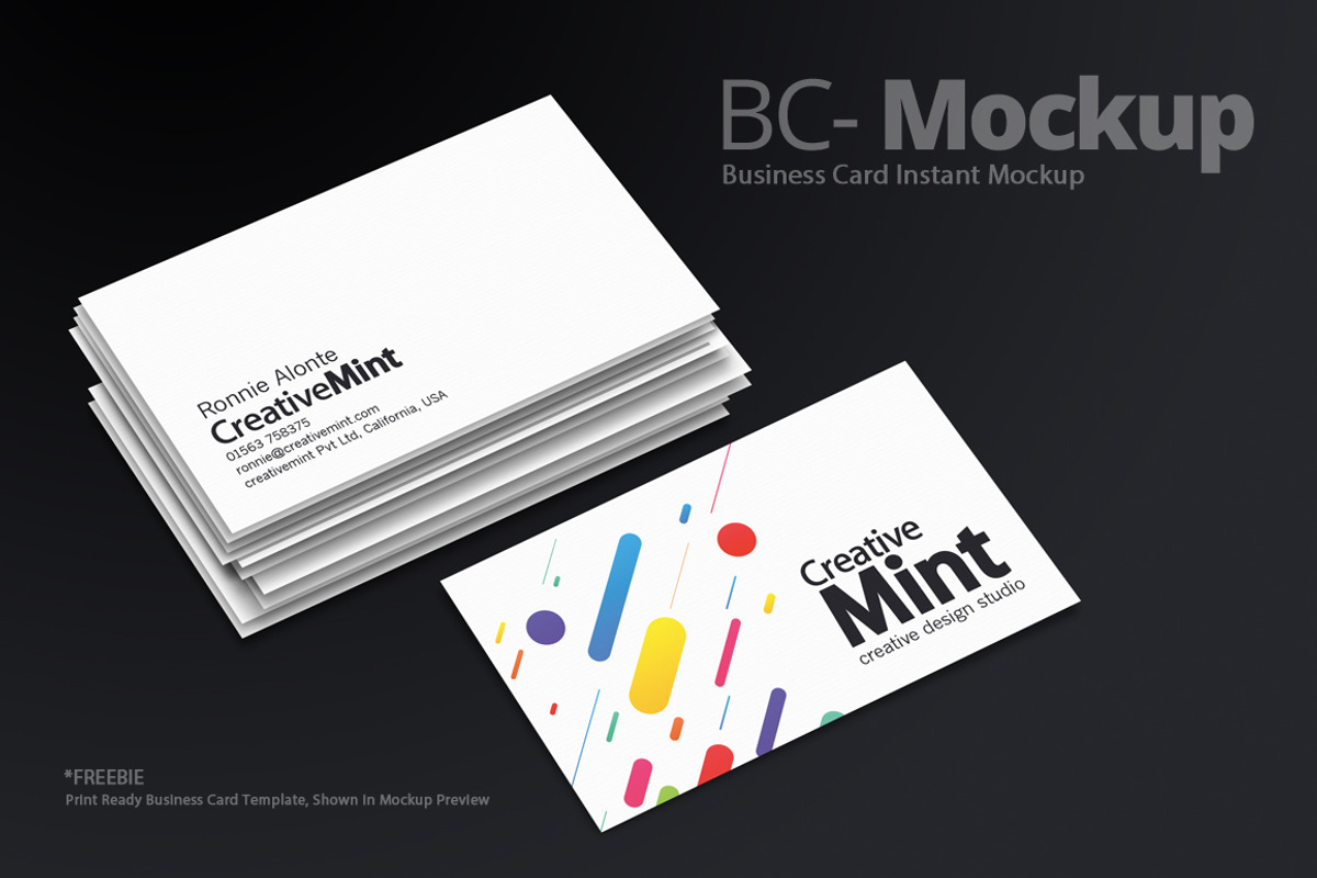 Instant Business Card Mockup 1, a Print Template by ydlabs (Photo 1 of 2)
