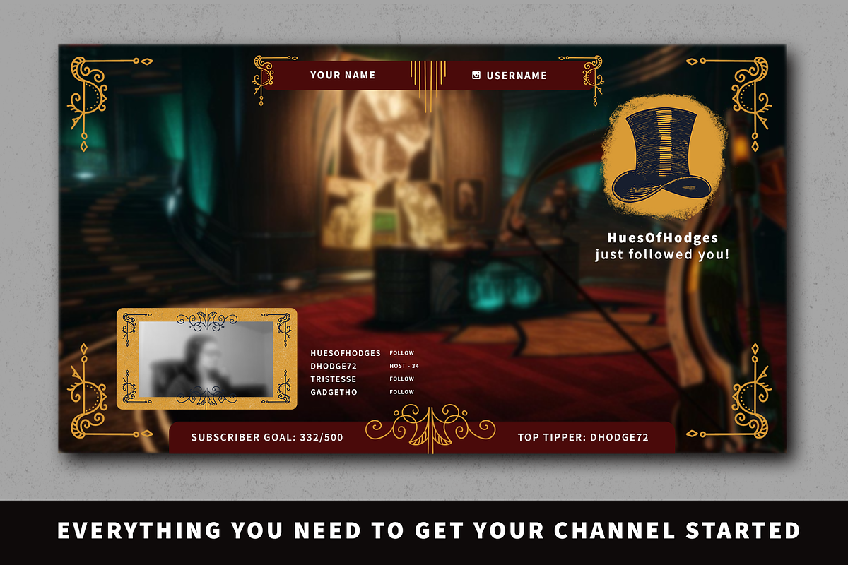 Bourbon | Twitch Stream Bundle, a Social Media Template by Hues of Hodges (Photo 2 of 6)