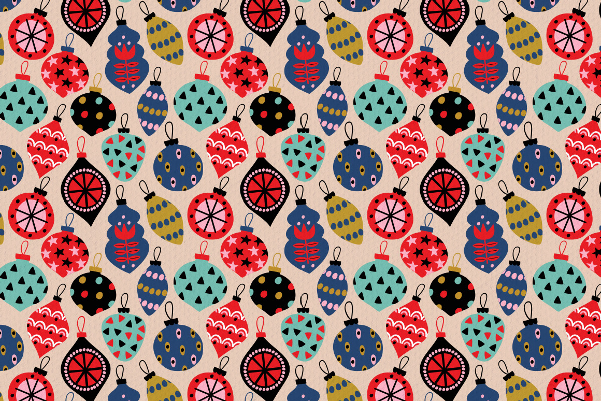 Christmas decorations pattern set, a Pattern Graphic by NataKa (Photo 13 of 15)