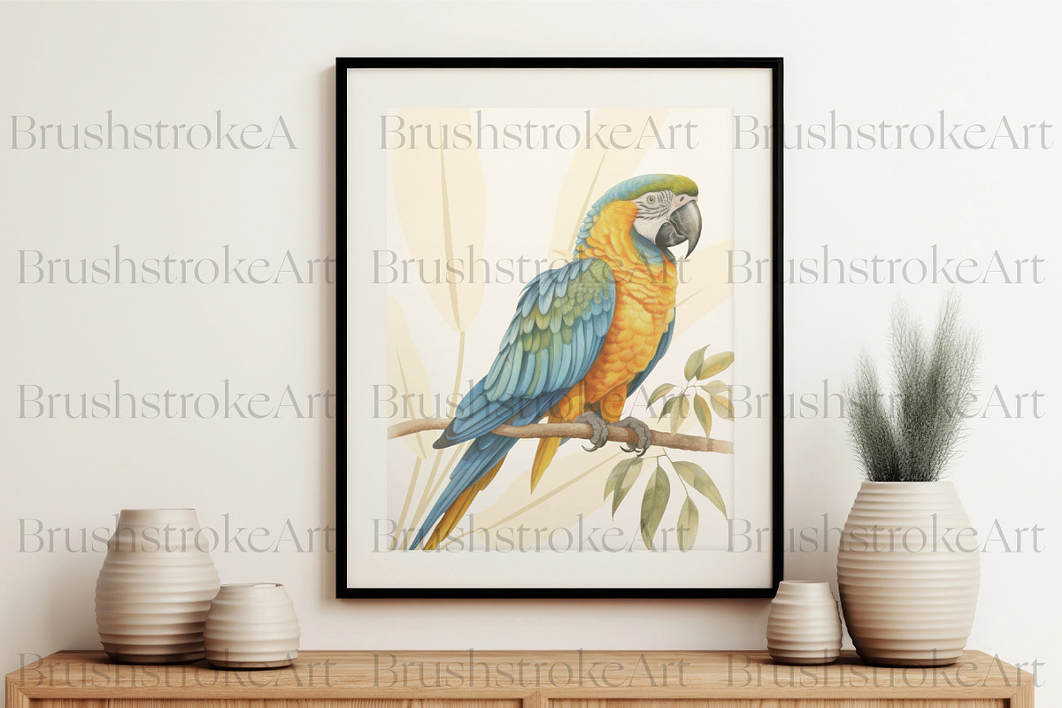 Parakeet Clipart, Macaw Parrot PNG, an Animal Illustration by BrushstrokeArtGB (Photo 7 of 9)