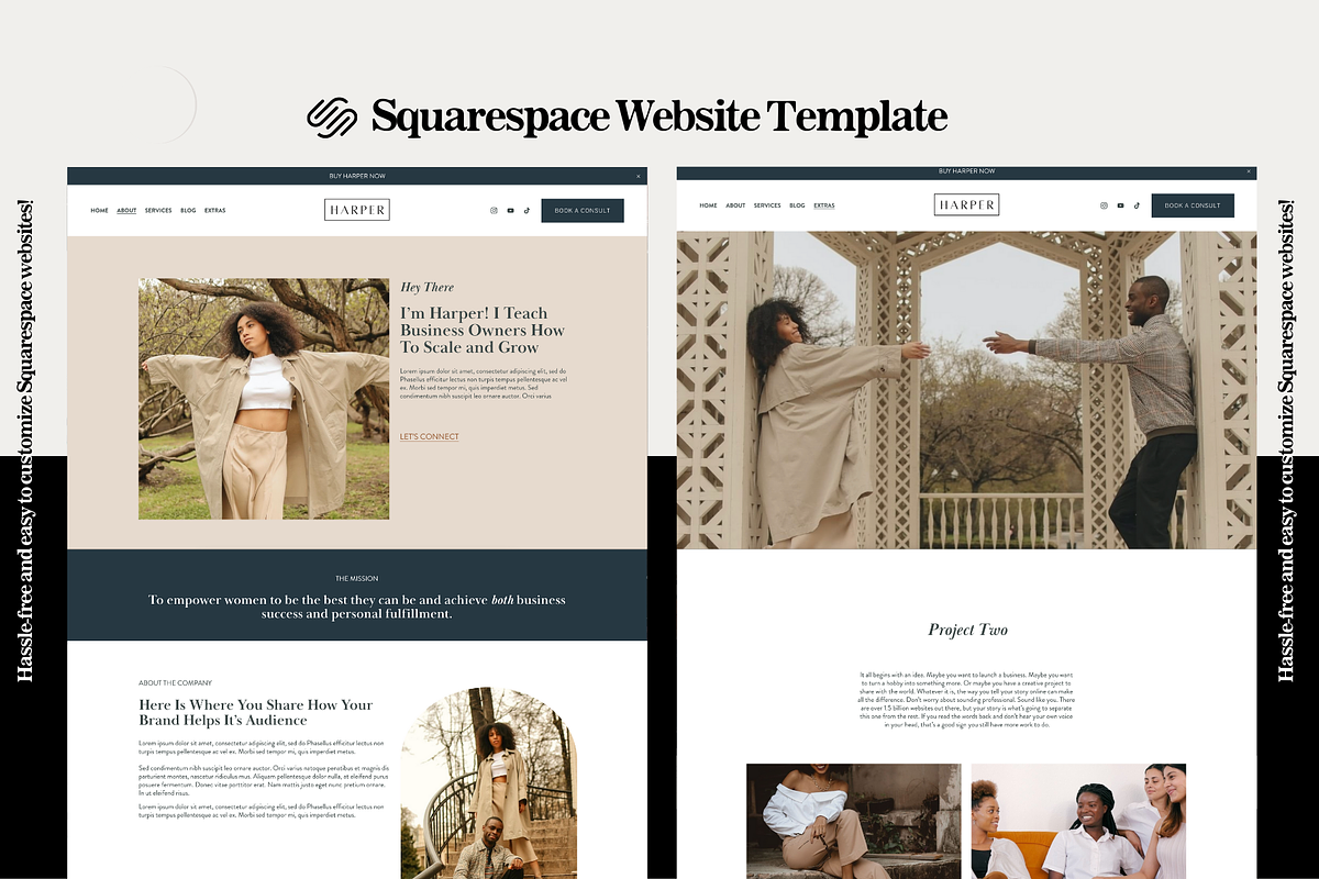 Squarespace 7.1 Template Harper, a Websites & App Template by thrivedigitally (Photo 3 of 8)