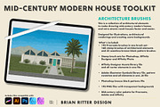 Mid-Century Modern House Toolkit, a Brush Add-On by Brian Ritter Design (Thumbnail 2 of 8)