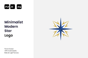 Minimalist Modern Star Logo, a Branding & Logo Template by Luxury Logos