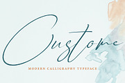 Custome, a Script Font by pineungtype (Thumbnail 1 of 6)