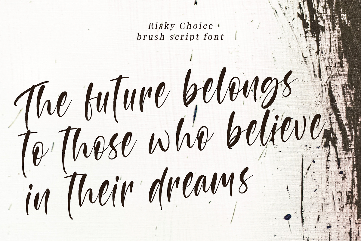 Risky Choice - Brush Script preview 3
