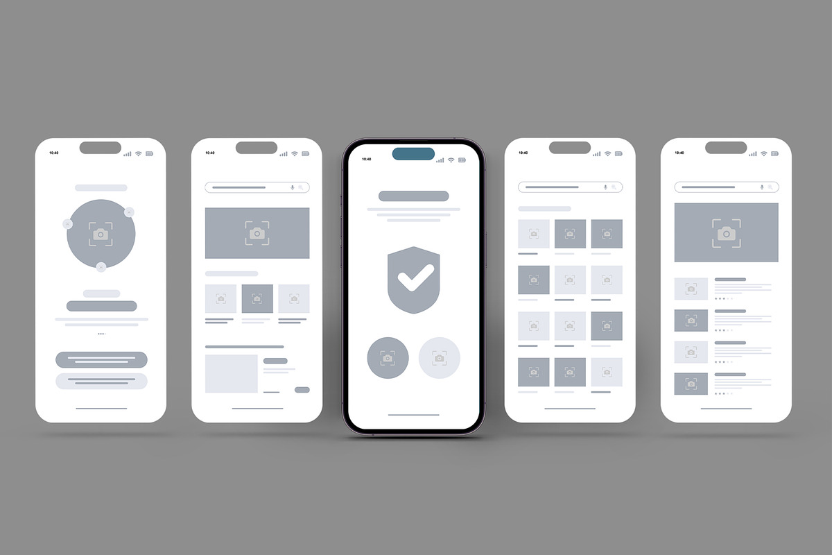 Mobile App Wireframe UI UX Design, a Wireframe Template by MightyDesign (Photo 1 of 7)